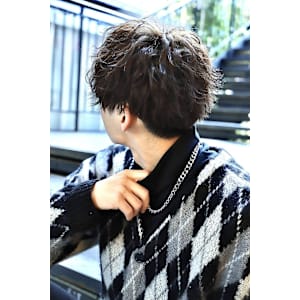 【波巻パーマ】ショート前下がりマッシュ