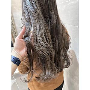 透明感/グレージュ/艶ロング