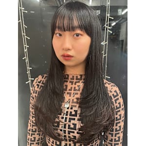 ロングフェイスレイヤー × 韓国レイヤー × レイヤーカット