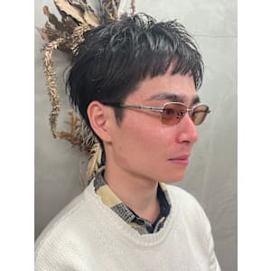 メンズベリーショート × メンズパーマ × パーマ