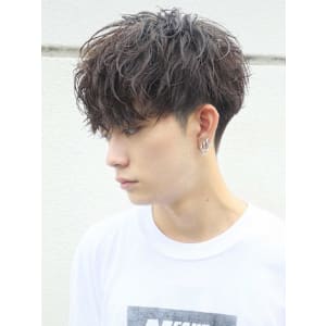 無造作前下がりマッシュ