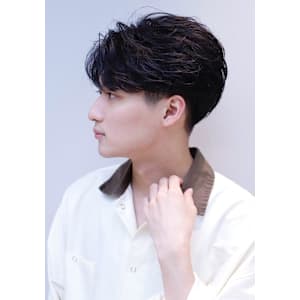 毛流れスパイラルセンターパート