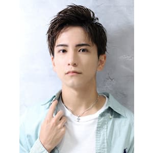 メンズパーマアップバング