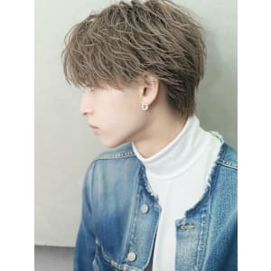 韓国風リバース無造作ヘア