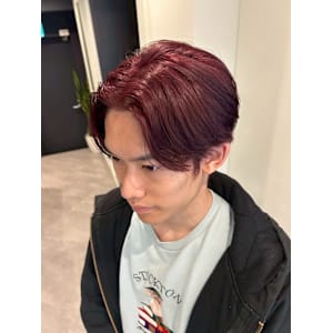 Deep red × ハンサムショートヘアー