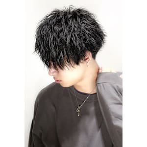 ソフトツイスト工口パーマアシメマッシュ