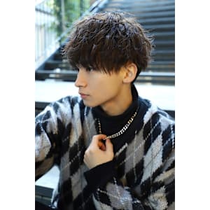 【波巻パーマ】ショート前下がりマッシュ