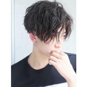 無造作センターパート