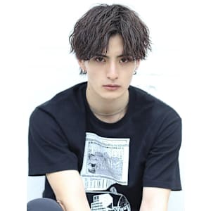 波巻き無造作ハーフアップ