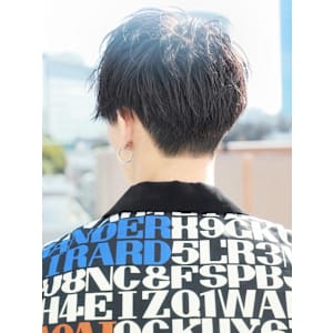 無造作前下がりマッシュ