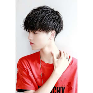 ルーズパーマ　スパイラル　マッシュ