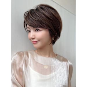 耳かけショートボブ似合わせカット30代40代チェリーブラウン - AFLOAT/L 錦糸町【アフロートエル】【アフロートエル キンシチョウ】掲載中