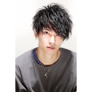 ソフトツイスト工口パーマアシメマッシュ