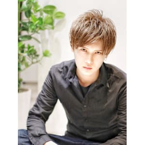 フェザーハーフアップバング