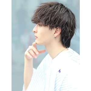 無造作波巻きルーズマッシュ