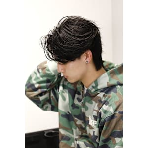 かき上げフェザーパーマ