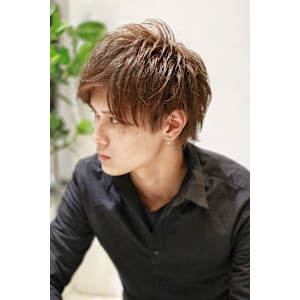 フェザーハーフアップバング