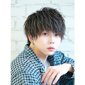 ソフトドライなショートネープウルフ