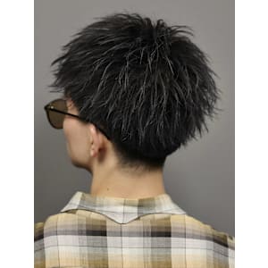 メンズ【ダウンバングショート】ツイストパーマ