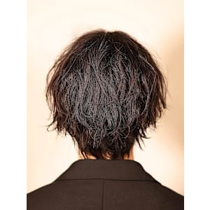 《フェザーパーマ》センターパート