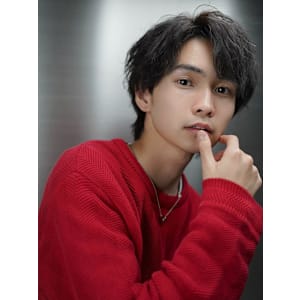 ソフトツイストアップバング 黒髪