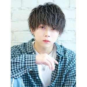 ソフトドライなショートネープウルフ