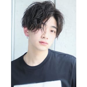 無造作センターパート