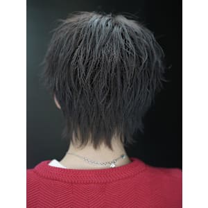 ソフトツイストアップバング 黒髪