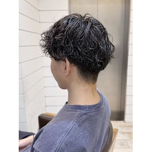 渋谷/ブルーブラック/マッシュ/立体感/ツーブロック