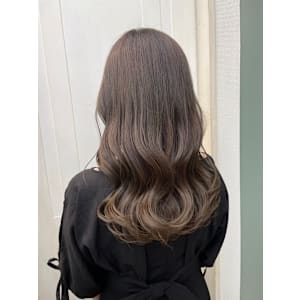 韓国風　ヨシンモリ　エギョモリ　グレージュ　ダブルカラー