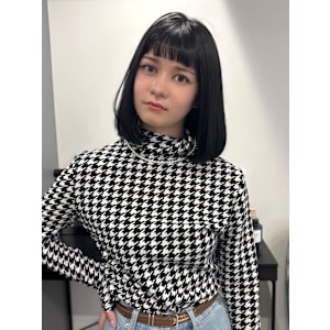 丸みボブ オン眉 髪質改善 内巻きボブ 前髪カット 艶髪 