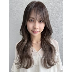 マロンベージュ/くすみベージュ/ブリーチなし/ダブルカラー