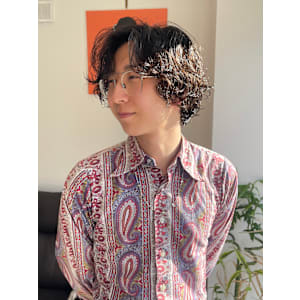 メンズマッシュウルフパーマ