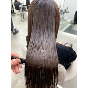 髪質改善トリートメント 艶髪 アッシュブラウン 透明感カラー