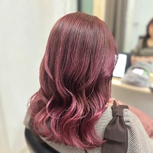 大人ピンクでグラデーションカラー