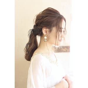 結婚式やお呼ばれに♪ポニーテール巻きアレンジ