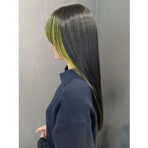 フェイスフレーミングカラー　ライムグリーン　ケアブリーチ