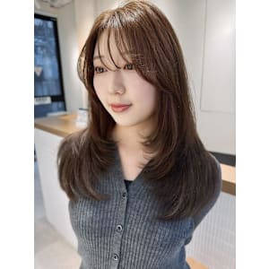 ＊ベージュロングハイライトカラー＊美髪【Zina難波】