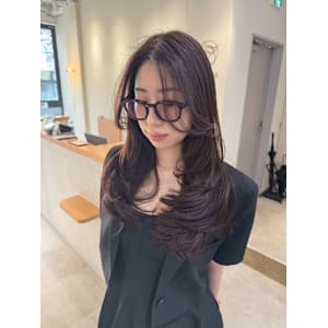 髪質改善＊ダークブラウンレイヤーカット＊美髪【Zina難波】