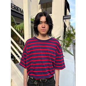 ステップボーンカットメンズヘア/センターパート/メンズボブ