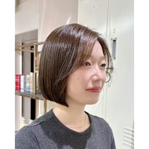 大人ボブ×ミニボブ×前髪なし×透明感カラー×2横浜