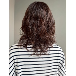 ダメージレスパーマ ニュアンスパーマ セミロング レイヤー