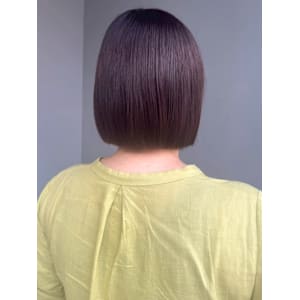 ミニボブ ブラウン 髪質改善 ダメージレス 20代 30代