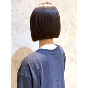 縮毛矯正 髪質改善トリートメント ダメージレスカラー ボブ