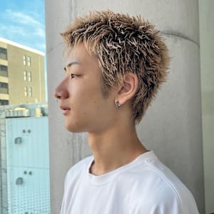 メンズ　スパイキーショート　※ブリーチ有