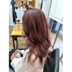 バレイヤージュ・ピンクベージュ