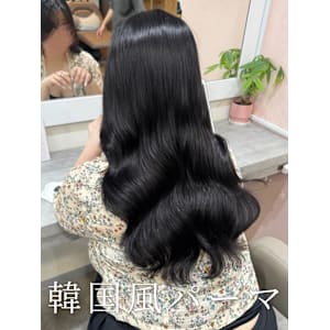 韓国ヘア/韓国風パーマ/コテ巻き風パーマ/髪質改善