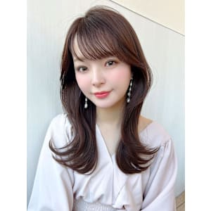 後れ毛が可愛い顔周りハイレイヤーロングチェリーブラウン  - AFLOAT/L 錦糸町【アフロートエル】【アフロートエル キンシチョウ】掲載中
