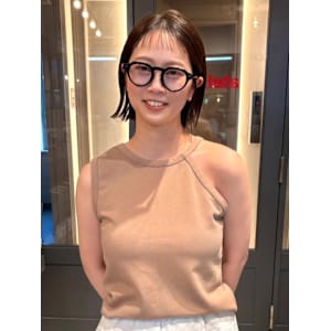 外ハネ ショートボブ 顔周りカット ミニボブ ブラウンカラー