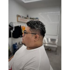 ホワイトメッシュ×パーマ